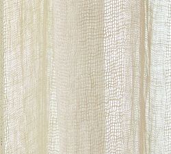 Textured Striped Sheer Curtain