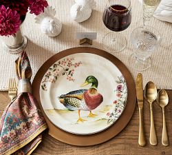 Botanical Harvest Bird Stoneware 8-Piece Dinnerware Set