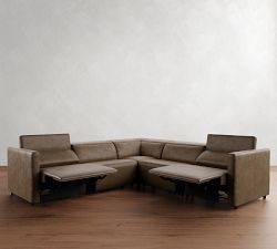 Tucker Leather Power Reclining L-Shaped Sectional (108&quot;)