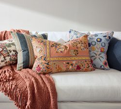 Lowen Suzani Embroidered Lumbar Pillow