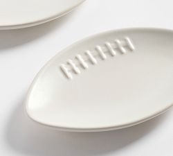 Football Stoneware Appetizer Plates - Set of 4