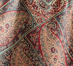 Talia Block Print Cotton/Linen Table Throw