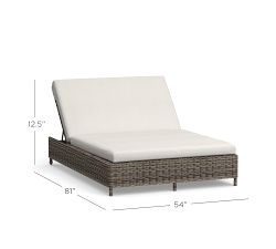 Torrey Wicker Outdoor Double Chaise Lounge