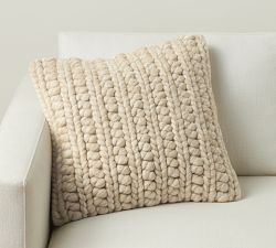 Chunky Knit Textured Pillow