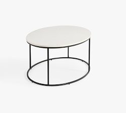 Delaney Oval Marble Coffee Table (50")