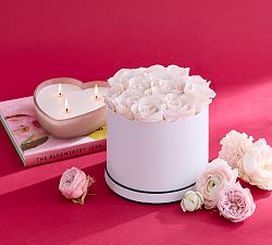 Faux Rose Bouquet In Box