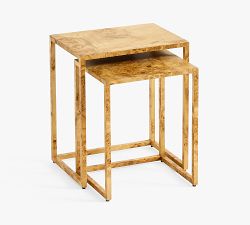 Burl Wood Nesting Tables