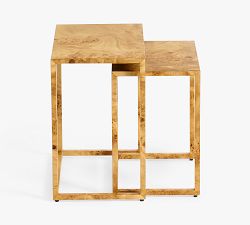 Burl Wood Nesting Tables