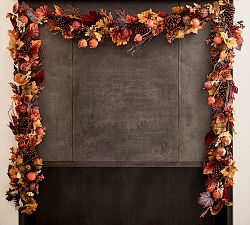 Faux Pomegranate &amp; Pinecone Garland