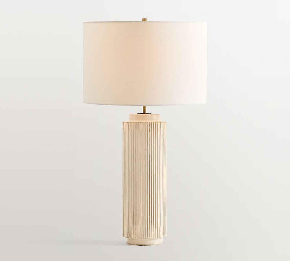29" Ivory Cape Ceramic Lamp