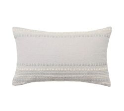 Breah Embroidered Cotton Lumbar Pillow