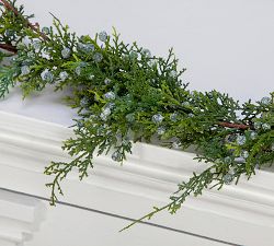 Faux Juniper Garland, Set of 2