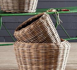 Handcrafted Bridges Woven Basket Planters