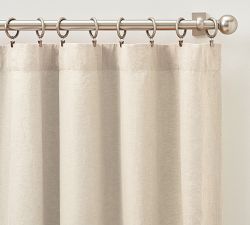 Custom Belgian Flax Linen Blackout Curtain - Flax