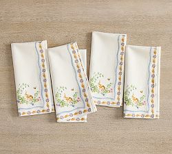 Botanical Bunny Cotton Napkins - Set of 4