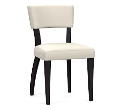 Open Box: Payson Leather Dining Chair - Signature Chalk, Black Legs