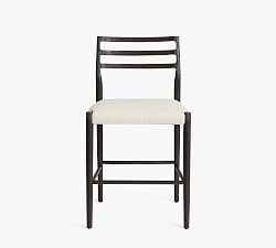 Open Box: Quincy Basketweave Counter Stool (26"), Individual - Black