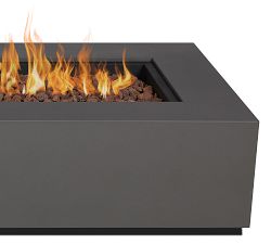Burrows Asymmetrical Rectangle Steel Propane or Natural Gas Fire Pit Table (75&quot;)