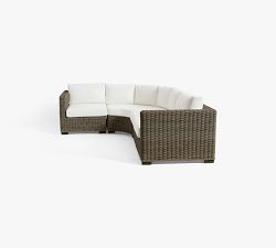 Huntington Wicker Square Arm 4-Piece Outdoor Sectional (136")