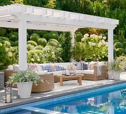 Malibu Teak Round Outdoor Grand Coffee Table (44")