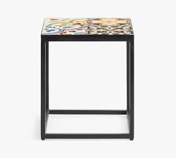 Porto Tile Square Outdoor Side Table (16")