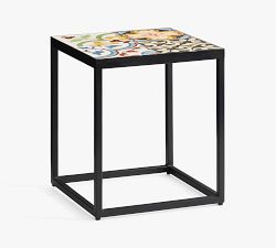 Porto Tile Square Outdoor Side Table (16")