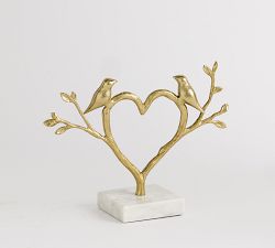 Brass Bird Heart Object