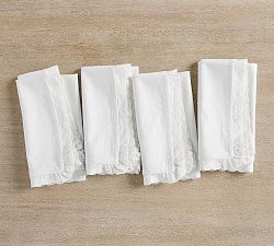 LoveShackFancy Ruffle Crochet Napkins - Set of 4