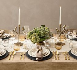 Herringbone Textural Cotton Table Runner