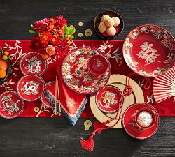 Lunar New Year Stoneware Salad Plates - Set of 4