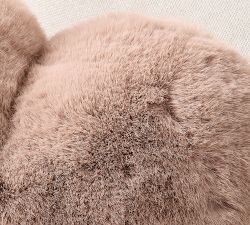 Faux Fur Heart Shaped Pillow