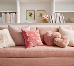 Faux Fur Heart Shaped Pillow