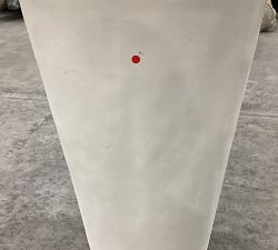 Open Box: Mission Round Handmade Outdoor Planter, Large, 18.5&quot;D x 26&quot;H - White