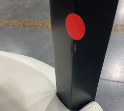 Open Box: Payson Leather Dining Chair - Signature Chalk, Black Legs