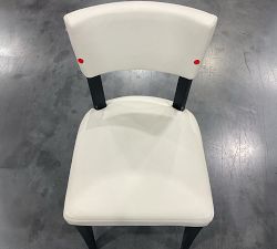 Open Box: Payson Leather Dining Chair - Signature Chalk, Black Legs