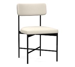 Open Box: Maison Leather Dining Chair - Signature Chalk, Bronze Finish