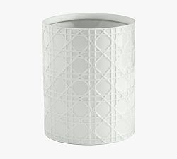 Open Box: Lavoie Bathroom Accessories, Waste Basket - White