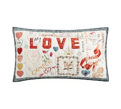 Devin Embroidered Love Quilted Sham