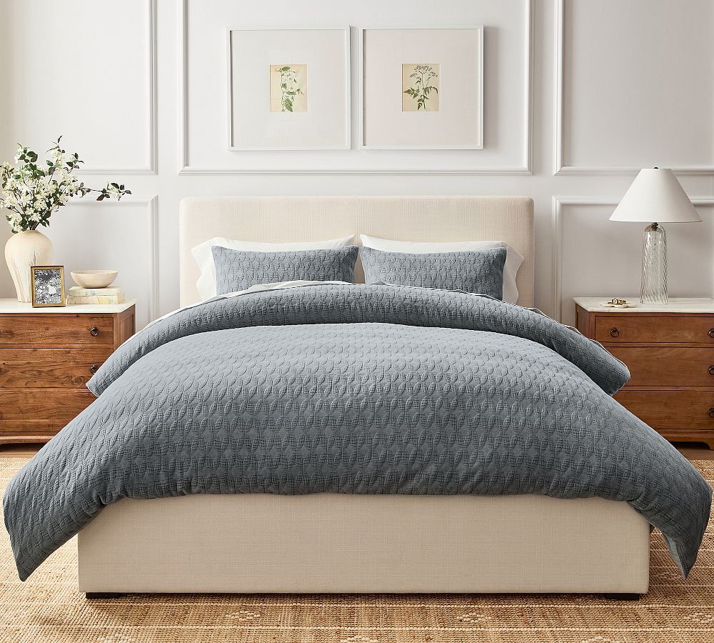 Drew Cotton Chenille Duvet Cover, KING