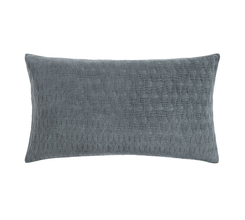 Drew Cotton Chenille Sham - Dark Chambray, King