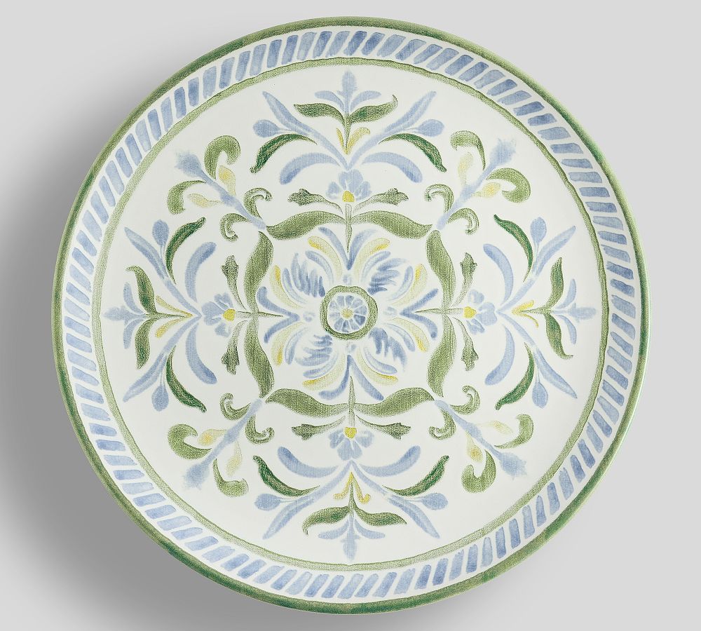 Chambray Tile Stoneware Dinner Plates - Set of 4