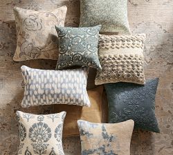 Luca Ikat Printed Lumbar Pillow