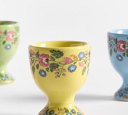 Botanical Bunny Stoneware Egg Cups - Mixed Set of 4