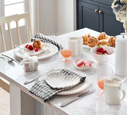 Heirloom Scalloped Heart Stoneware Appetizer Plates - Set of 4