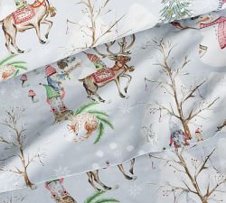 Snow Day Gnomes Organic Percale Sheet Set