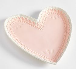 Cookie Heart Stoneware Serving Platter