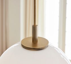 Harlow Milk Glass Round Pendant (16")