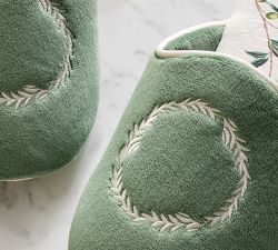 Monique Lhuillier Olive Orchard Slippers