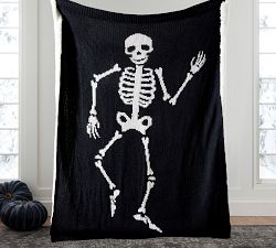 Mr. Bones Fair Isle Knit Jacquard Throw