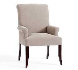 PB Comfort Roll Upholstered Dining Armchair